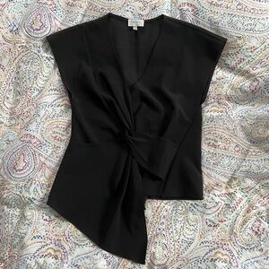Harlyn black twist asymmetrical top